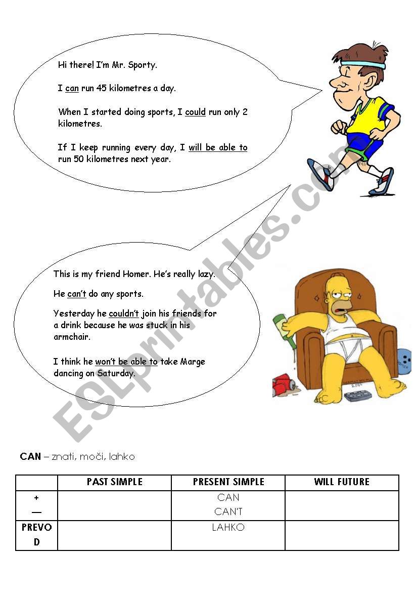 CAN / CAN`T worksheet